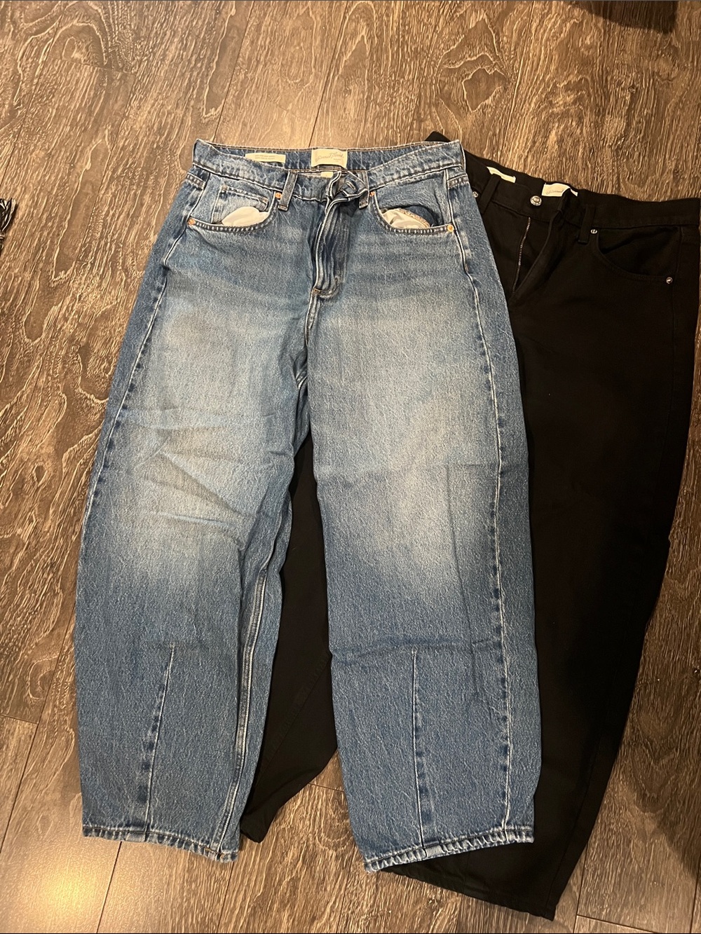 High Rise Barrel Leg jeans